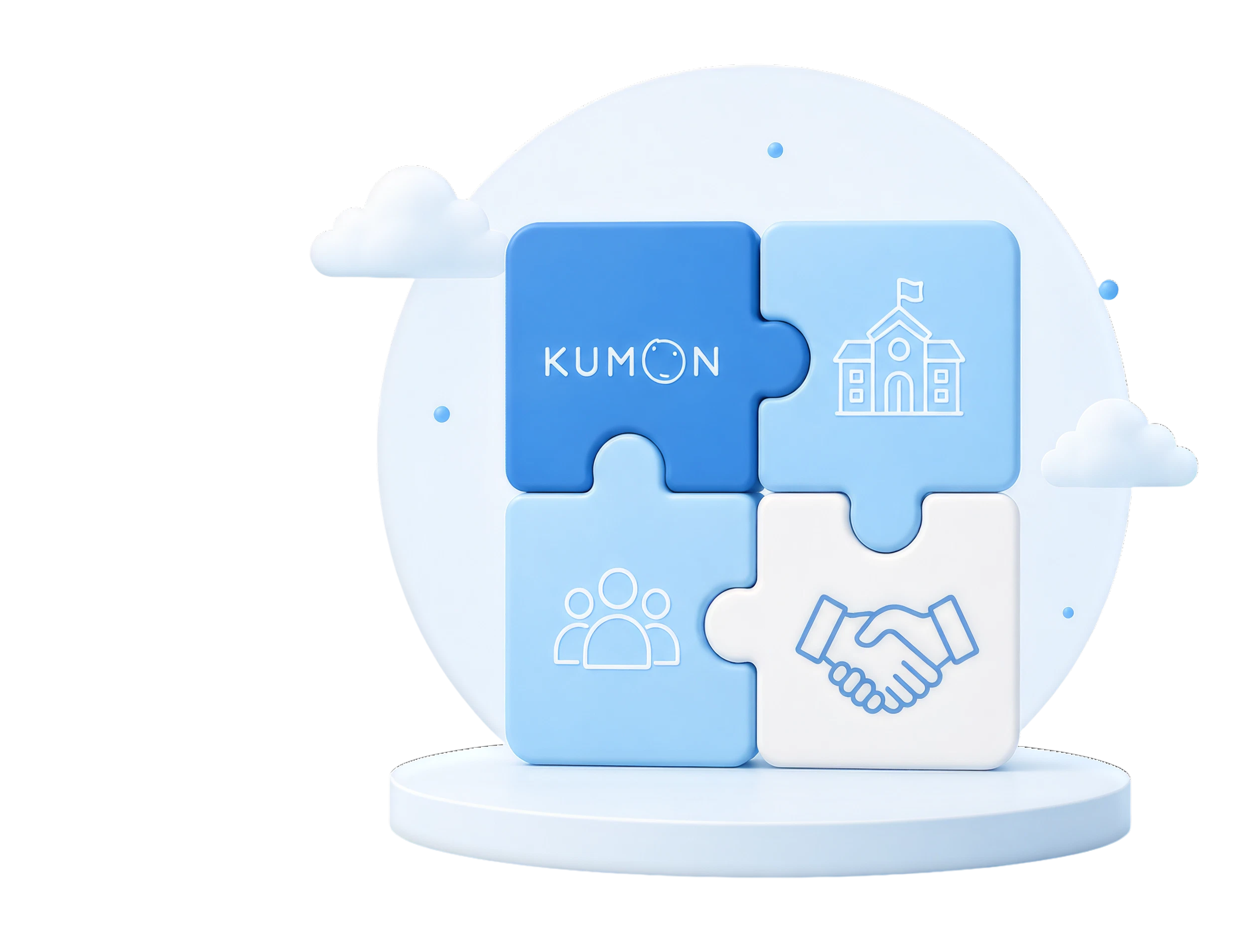 Puzzle pieces representing Kumon education partnerships